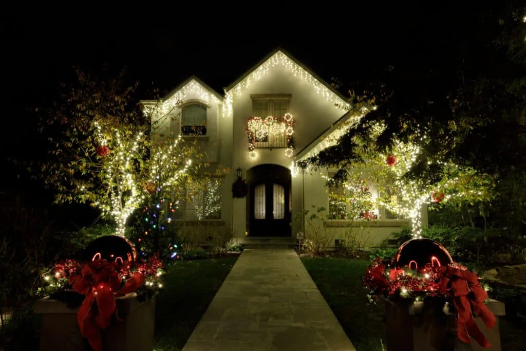 christmas light installation