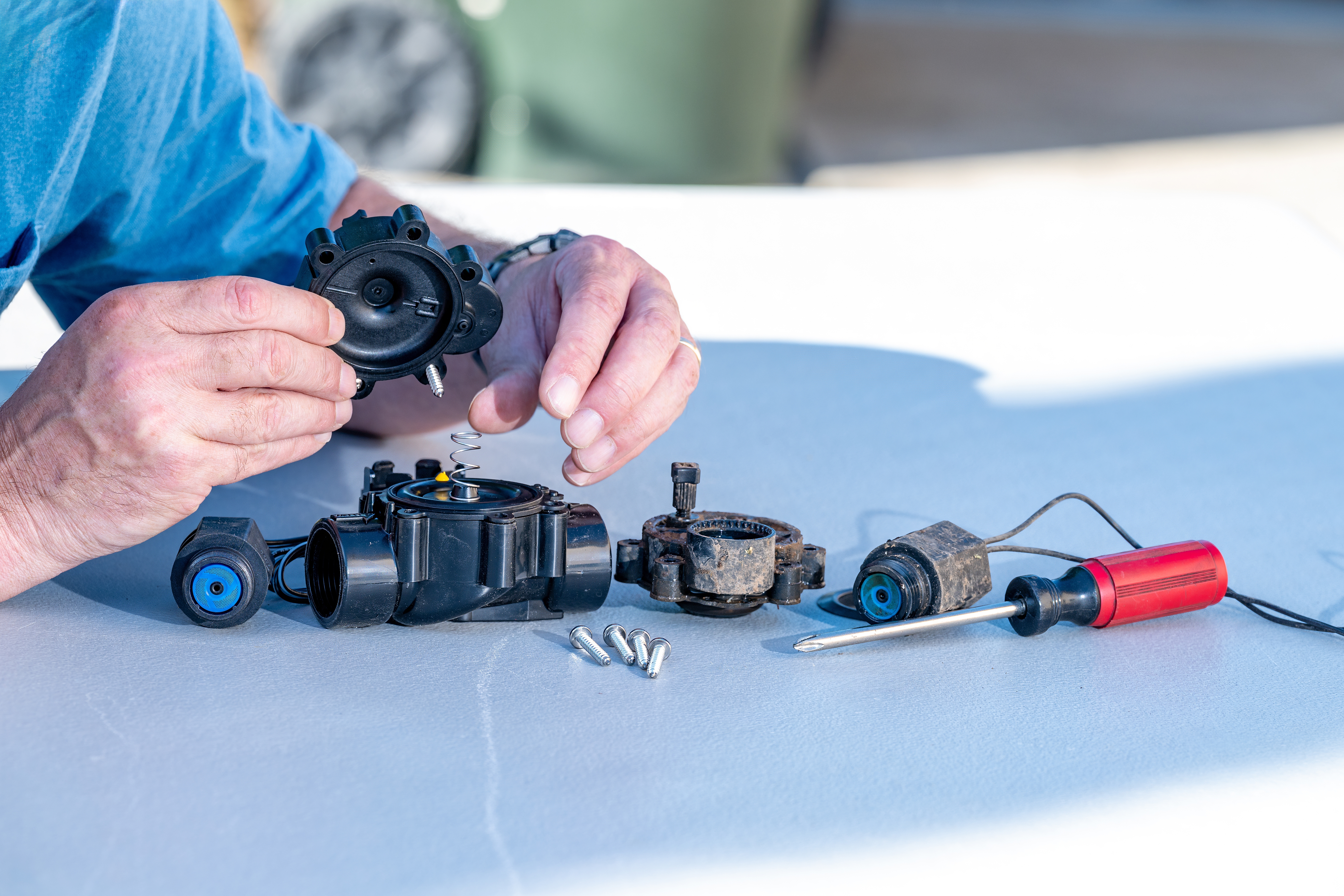 Sprinkler system repair in Mckinney TX to improve lawn irrigation coverage