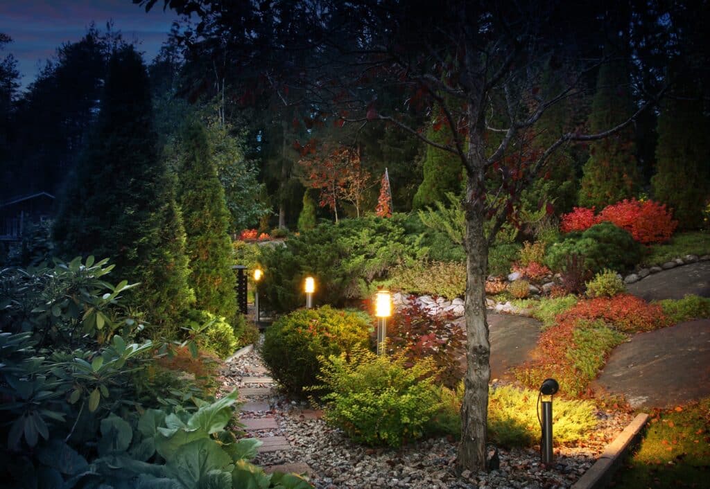 Elegant outdoor lighting design creating ambiance in your garden