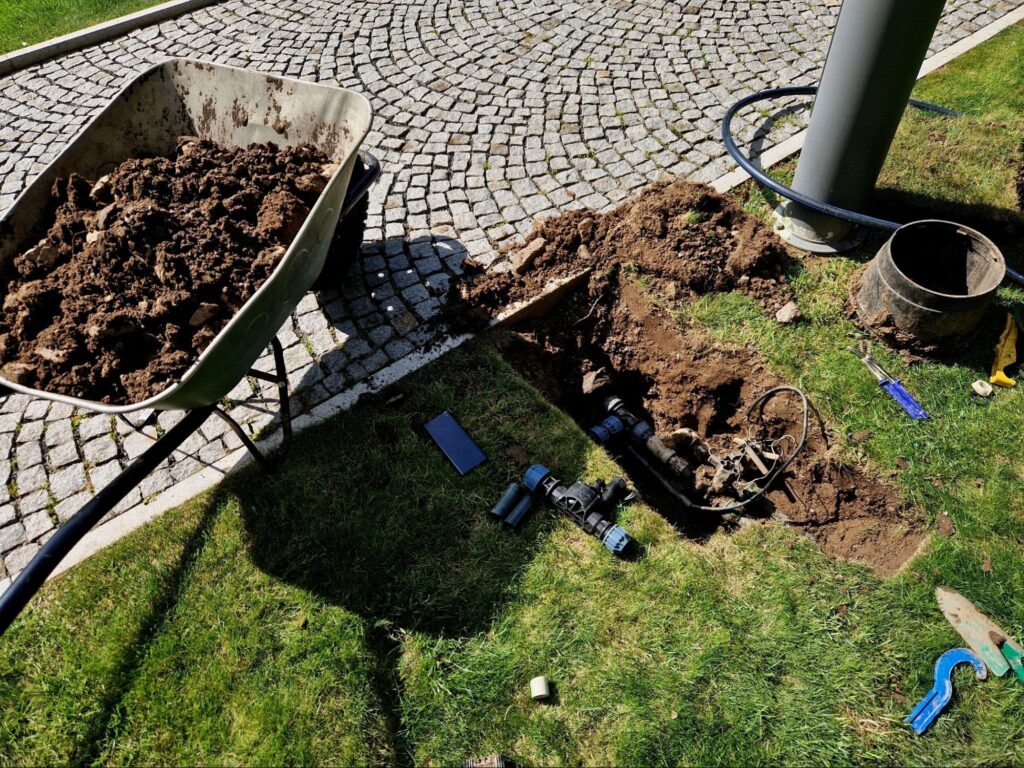 New sprinkler system installation for a home in Frisco TX