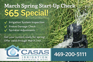 Spring Start Up check for Sprinklers